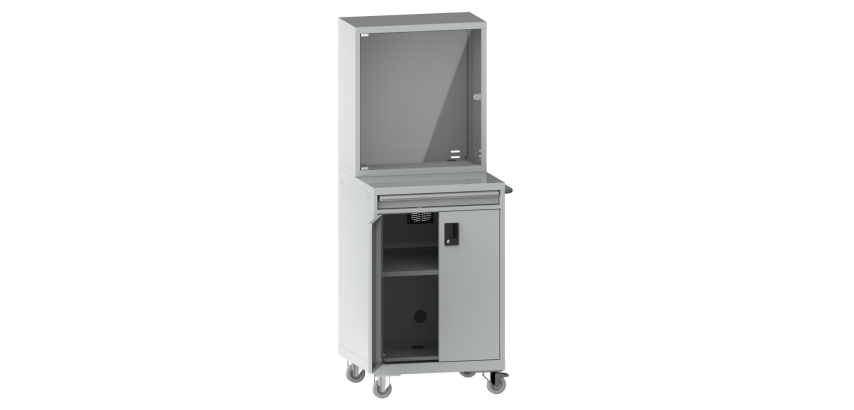Armoire informatique mobile Lista porte battante 36x36E - H 193,7 x L 71,7 x P 72,5 cm