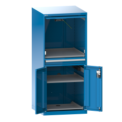 LISTA - Armoire informatique 36x36E (LxPxH) 717x725x1625mm F KEY Lock Bleu clair RAL 5012
