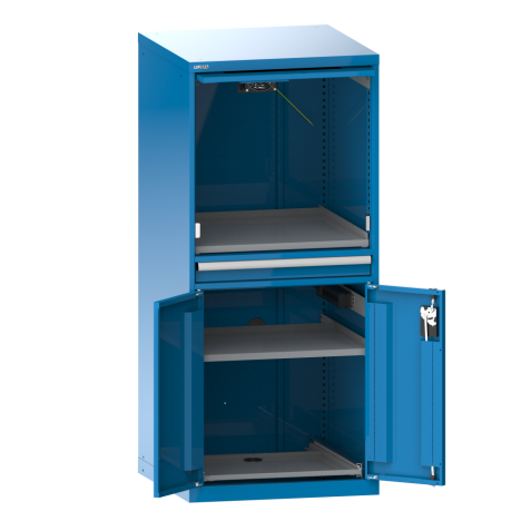 LISTA - Armoire informatique 36x36E (LxPxH) 717x725x1625mm F KEY Lock Bleu clair RAL 5012