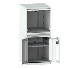 Armoire informatique fixe Lista porte escamotable 36x36E - H 162,5 x L 71,7 x P 72,5 cm