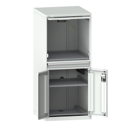 LISTA - Armoire informatique 36x36E (LxPxH) 717x725x1625mm F KEY Lock Gris clair RAL 7035