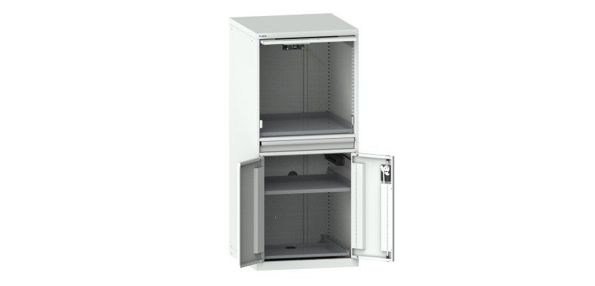 Armoire informatique fixe Lista porte escamotable 36x36E - H 162,5 x L 71,7 x P 72,5 cm