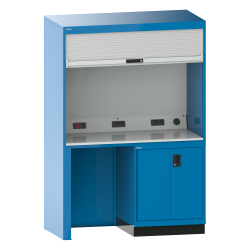 LISTA - Quality Station 2x36x36E (LxPxH) 1434x725x2100mm, Types FR, KEY Lock Bleu clair RAL 5012