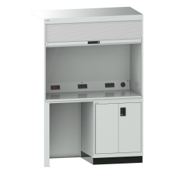 LISTA - Quality Station 2x36x36E (LxPxH) 1434x725x2100mm, Types FR, KEY Lock Gris clair RAL 7035