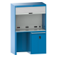 LISTA - Quality Station 2x36x36E (LxPxH) 1434x725x2200mm 1 Keyboard-tiroir, Types FR, KEY Lock Bleu clair RAL 5012