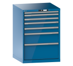 Armoire à tiroirs Lista 36x36E H 100 x L 71,7 x P 72,5 cm 7 tiroirs (1 x 5, 2 x 7,5, 2 x 10, 1 x 20 et 1 x 30 cm) Key Lock