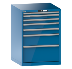 Armoire à tiroirs Lista 36x36E H 100 x L 71,7 x P 72,5 cm 7 tiroirs (1 x 5, 2 x 7,5, 2 x 10, 1 x 20 et 1 x 30 cm) Key Lock