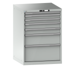Armoire à tiroirs Lista 36x36E H 100 x L 71,7 x P 72,5 cm 7 tiroirs (1 x 5, 2 x 7,5, 2 x 10, 1 x 20 et 1 x 30 cm) Key Lock