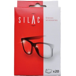 SILAC lingettes nettoyantes pour lunettes, boîte de 20 pièces