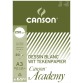 Canson papier à dessin Academy, 250 g, ft 29,7 x 42 cm, A3, bloc de 20 feuilles