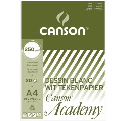 DE_ACADEMY BLOC DESSIN A4 250G 20F