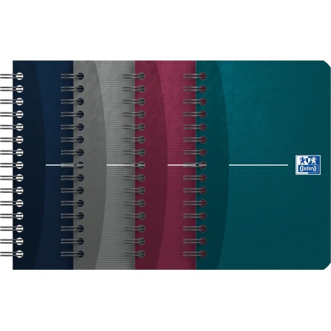 Oxford Office Essentials carnet de notes, 180 pages, ft 9 x 14 cm, quadrillé 5 mm, couleurs assorties