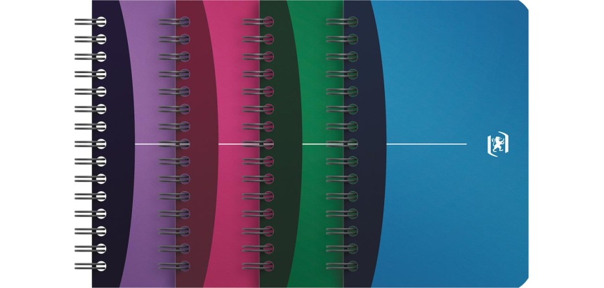 Oxford Office Urban Mix carnet de notes, 180 pages, ft 9 x 14 cm, quadrillé 5 mm, couleurs assorties
