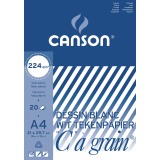 Canson bloc de dessin C à grain, 224 g/m², ft 21 x 29,7 cm (A4)