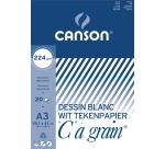 Canson tekenblok C à grain 224 g/m², ft 29,7 x 42 cm (A3)