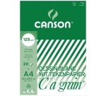 Canson tekenblok C à grain 125 g/m², ft 21 x 29,7 cm (A4)