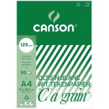 Canson bloc de dessin C à grain 125 g/m², ft 21 x 29,7 cm (A4)