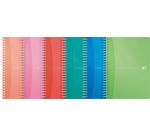 Oxford Office My Colours cahier à reliure spirale, 180 pages, ft A5, ligné, couleurs assorties