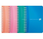 Oxford Office My Colours cahier de notes, 180 pages, ft 9 x 14 cm, quadrillé 5 mm, couleurs assorties