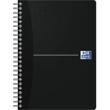 Oxford Office Essentials spiral-bound notebook, 180 pages, size A5, ruled, black