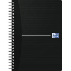 Oxford Office Essentials spiraalschrift, 180 bladzijden, ft A5, gelijnd, zwart