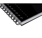 Oxford Office Essentials spiral-bound notebook, 180 pages, A4 size, lined, black
