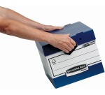 Bankers Box boîte à archives, format 33,3 x 29,2 x 40,4 cm, bleu