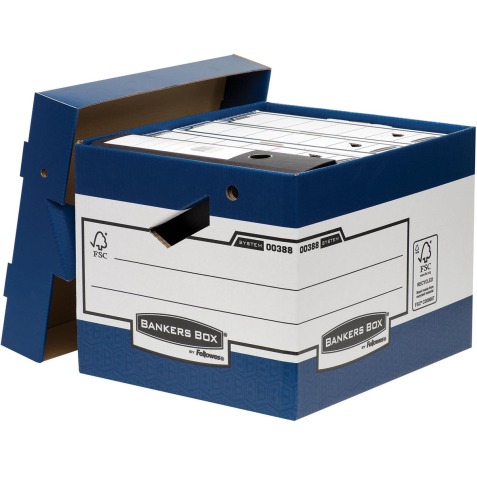 Bankers Box archiefdoos, formaat 33,3 x 29,2 x 40,4 cm, blauw