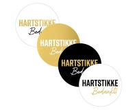 KP étiquette "Hartstikke Bedankt", diamètre 40 mm, 4 variantes, rouleau de 250 pièces