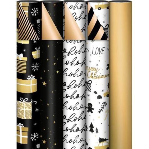 KP papier cadeau Noël, 70 cm x 2 m, assorti