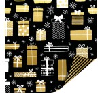 KP geschenkpapier Black & Gold, 70 cm x 2 m, geassorteerde kleuren
