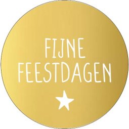 KP etiket "Fijne Feestdagen", diameter 40 mm, rol van 250 stuks