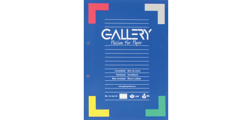 Gallery lined notepad, 80 g/m² paper