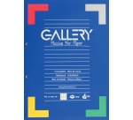 Gallery bloc de cours, quadrillé commercial, papier de 80 g/m²