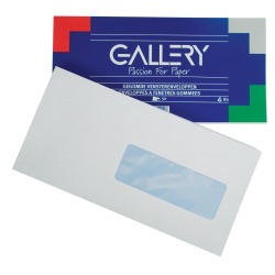 Gallery enveloppes avec fenêtre à droite, paquet de 50 pièces