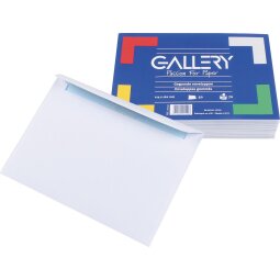 Gallery enveloppes, ft 114 x 162 mm, gommées, paquet de 50 pièces