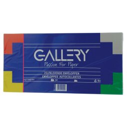 Gallery enveloppen ft 114 x 229 mm, stripsluiting, pak van 50 stuks
