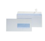 Gallery enveloppen ft 114 x 229 mm, met venster rechts, stripsluiting, pak van 50 stuks