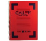 Gallery Traditional spiraalschrift ft A4, geruit 5 mm, geassorteerde kleuren, 160 bladzijden