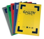 Gallery Traditional spiraalschrift ft A4, gelijnd, geassorteerde kleuren, 160 bladzijden