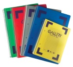 Gallery Traditional spiraalschrift ft A5, geruit 5 mm, geassorteerde kleuren, 160 bladzijden
