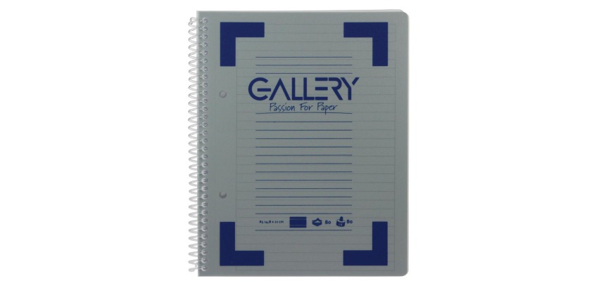 Galerie Spiralblock Traditionell A5, 2 Löcher, liniert, sortierte Farben, 160 Seiten