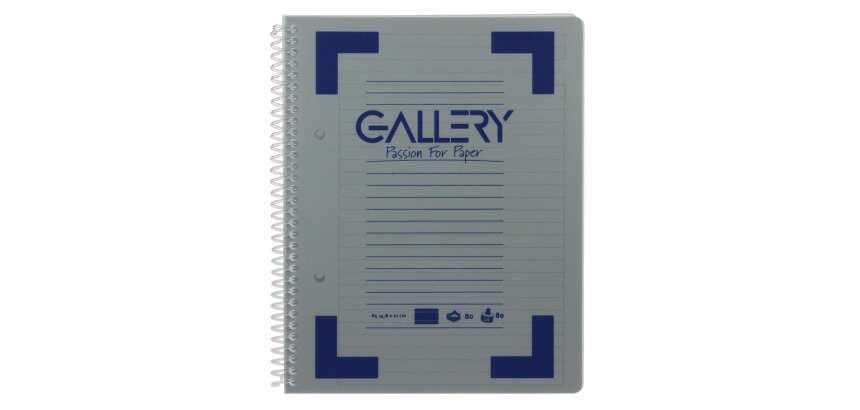Gallery Traditional spiraalschrift ft A5, gelijnd, geassorteerde kleuren, 160 bladzijden