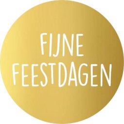 KP etiket "Fijne Feestdagen", diameter 40 mm, 2024, rol van 250 stuks