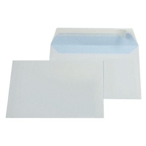 Gallery enveloppes, ft 114 x 162 mm (C6), bande adhésive, intérieur bleu