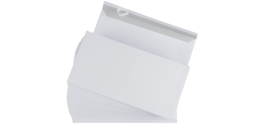 Gallery enveloppes, ft 110 x 220 mm, bande adhésive, boîte de 500 pièces