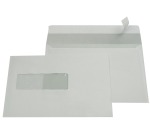 Galerie Umschläge, Format 156 x 220 mm, Klebestreifen, Fenster links (Format 40 x 110 mm)