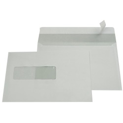 Gallery enveloppes, ft 156 x 220 mm, bande adhésive, fenêtre à gauche (ft 40 x 110 mm)