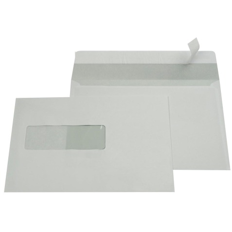 Gallery enveloppes, ft 156 x 220 mm, bande adhésive, fenêtre à gauche (ft 40 x 110 mm)
