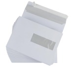 Gallery envelopes, size 156 x 220 mm, adhesive strip, right window (size 40 x 110 mm)